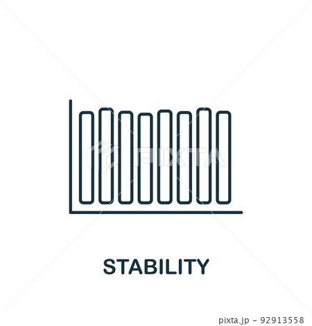 Stability icon. Monochrome simple icon for templates, web design and infographics 92913558