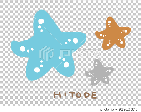 Cute starfish set in the sea / hand-drawn illustration material Cute starfish set in the sea / hand-drawn illustration material 92913875
