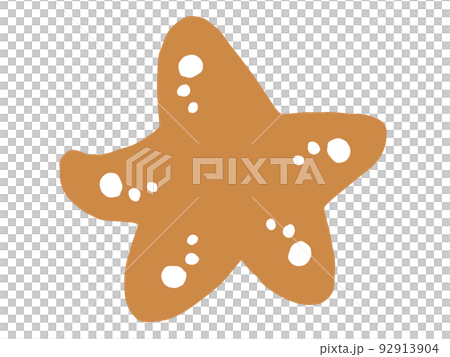 Cute starfish in the sea / hand-drawn illustration material 92913904