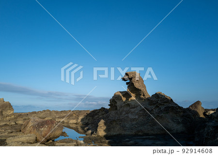 男鹿半島のゴジラ岩 男鹿半島のゴジラ岩 92914608