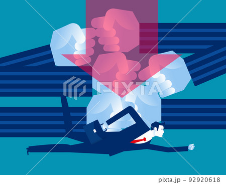 Business bullying. Heavy task and responsibility concept Business bullying. Heavy task and responsibility concept 92920618