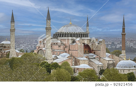 Istanbul, Turkey - April 29, 2022 - The Hagia Sophia Mosque 92921456
