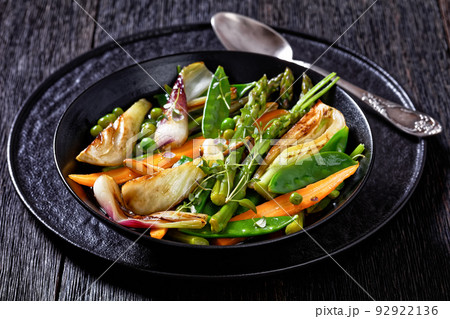 french Barigoule of summer vegetables in bowl french Barigoule of summer vegetables in bowl 92922136