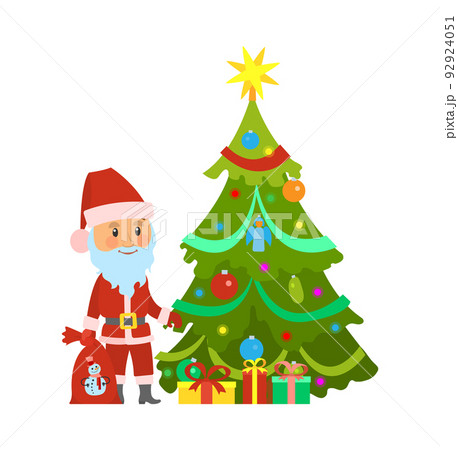 Christmas Winter Holidays, Santa Claus and Tree 92924051