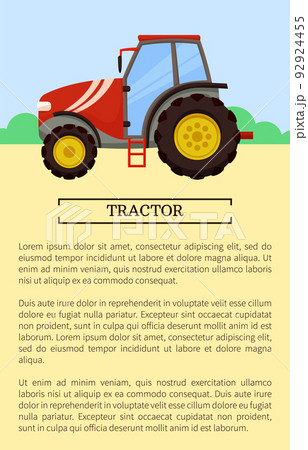 Agricultural Machinery Icon, Cartoon Vector Banner Agricultural Machinery Icon, Cartoon Vector Banner 92924455