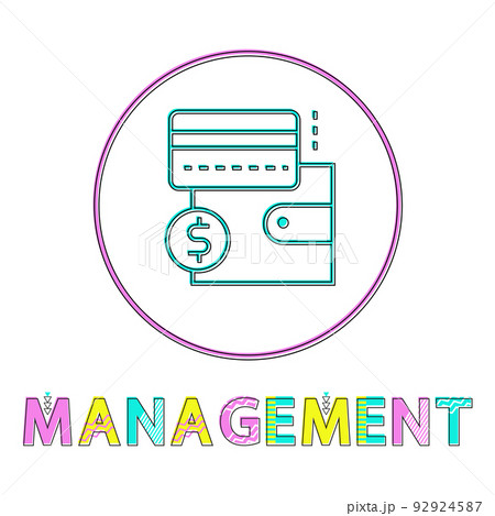 Management Wallet and Card Vector Illustration Management Wallet and Card Vector Illustration 92924587