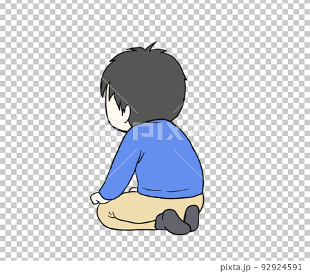 正座する男性 92924591