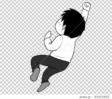 Man doing a guts pose Gray Man doing a guts pose Gray 92925693