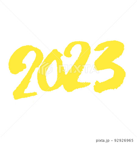 23 手書き数字デザイン 年賀状をおしゃれにしたいならコレ 黄色のイラスト素材 23 手書き数字デザイン 年賀状をおしゃれにしたいならコレ 黄色のイラスト素材