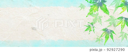 もみじの和風フレーム 92927290