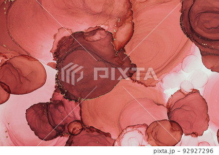 Red and orange watercolor fluid art background Red and orange watercolor fluid art background 92927296