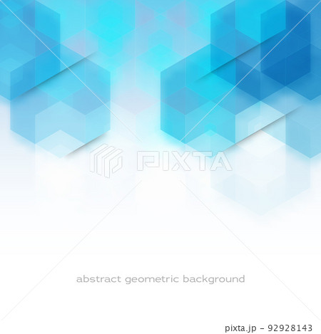 Abstract technology background medicine science. Blue hexagon. 92928143