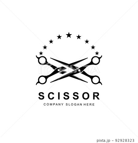 Scissors Logo Design, Vector Illustration Cutting Tool Icon Sticker Banner And Barber Company Brand Scissors Logo Design, Vector Illustration Cutting Tool Icon Sticker Banner And Barber Company Brand 92928323