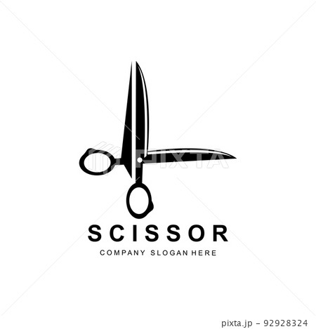 Scissors Logo Design, Vector Illustration Cutting Tool Icon Sticker Banner And Barber Company Brand Scissors Logo Design, Vector Illustration Cutting Tool Icon Sticker Banner And Barber Company Brand 92928324