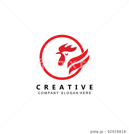 Premium quality animal fried chicken logo vector symbol Premium quality animal fried chicken logo vector symbol 92928818