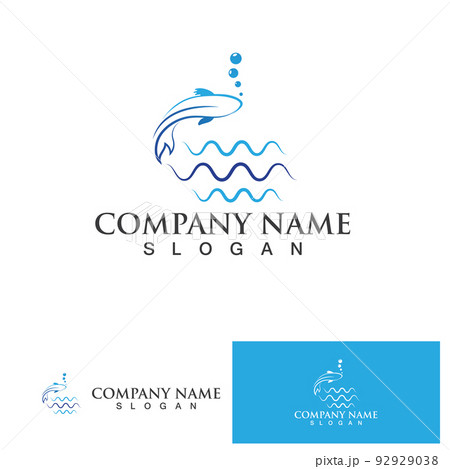 Fish koi icon design logo template,Creative vector symbol of fishing club or online shop. 92929038