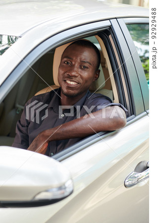 Man Driving New Car 92929488