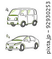 中古車と新車のイラストセット 92930253