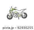 シンプルな自動二輪車・バイクのイラスト 92930255
