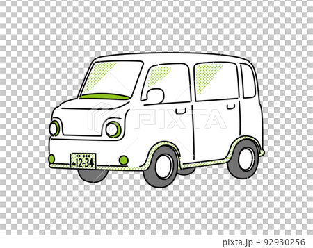 一輛簡單的汽車/貨車車的插圖 92930256