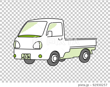 シンプルな中型車・トラックのイラスト 92930257