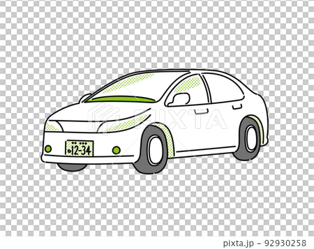 シンプルな自動車・クルマのイラスト シンプルな自動車・クルマのイラスト 92930258