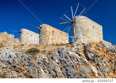 Windmills of the Lasithi plateau, Crete - Greece 92930737