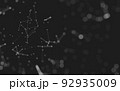 Abstract background. Molecules technology with polygonal shapes, connecting dots and lines. Connection structure. Big data visualization. 92935009