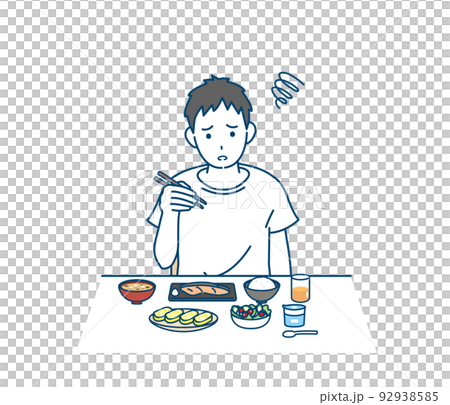 食欲がない 食べれない 味覚障害 若い男性 食事 摂食障害 夏バテ イラスト 食欲がない 食べれない 味覚障害 若い男性 食事 摂食障害 夏バテ イラスト 92938585