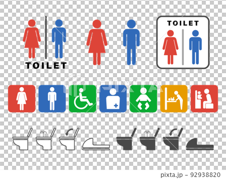 トイレのアイコンセット トイレのアイコンセット 92938820