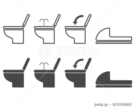 洋式、和式トイレのアイコンセット 洋式、和式トイレのアイコンセット 92939060