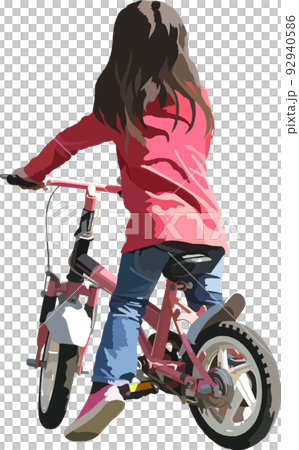 兒童騎自行車插畫背景透明圖片 兒童騎自行車插畫背景透明圖片 92940586