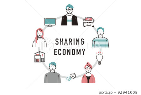 シェアリングエコノミー 92941008