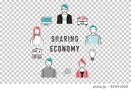 シェアリングエコノミー 92941008