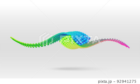 Sphere dot particles wave background 92941275