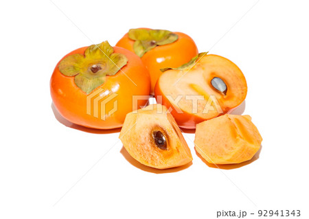 柿　かき　カキ　秋の味覚　秋の果物　果物　果実　柿の写真 92941343