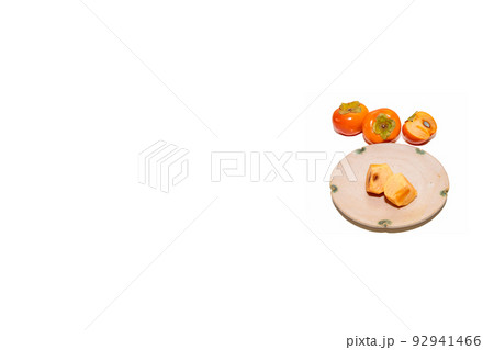 柿 かき カキ 秋の味覚 秋の果物 果物 果実 柿の写真 柿 かき カキ 秋の味覚 秋の果物 果物 果実 柿の写真 92941466
