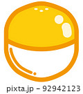 黄色のガチャポンのガチャガチャカプセル1個のイラスト素材 92942123