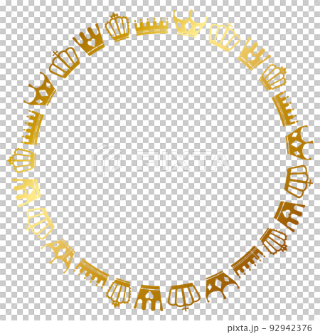 皇冠圓形框架金色 92942376