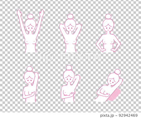 乳がんセルフチェックのやり方 92942469