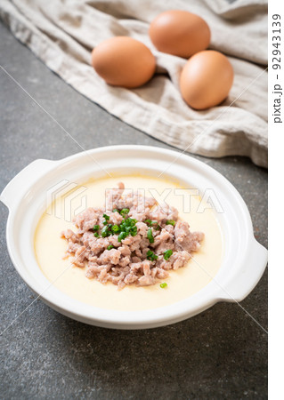 steamed egg with minced pork steamed egg with minced pork 92943139