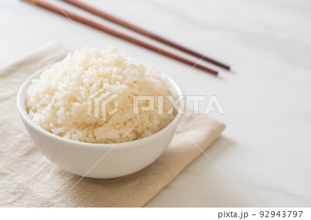 cooked white rice bowl cooked white rice bowl 92943797