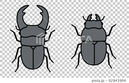 オオクワガタのイラスト素材。 オオクワガタのイラスト素材。 92943904