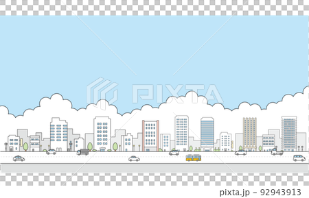 城市景觀的插圖素材。 城市景觀的插圖素材。 92943913