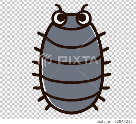 cute pillbug character 92944233