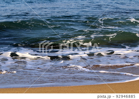 Sandy beach on the Mediterranean Sea in northern Israel. Sandy beach on the Mediterranean Sea in northern Israel. 92946885