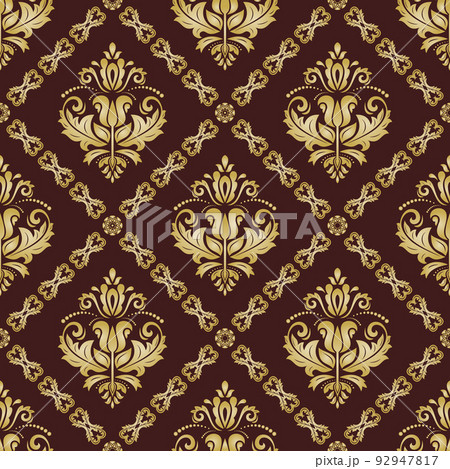 Classic Seamless Vector Fine Pattern With Arabesques 92947817