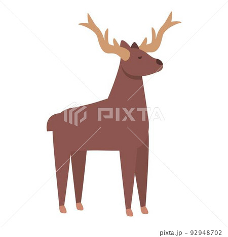 North moose icon cartoon vector. Alaska deer. Polar forest 92948702
