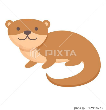 Ferret weasel icon cartoon vector. Cute animal. Sable winter 92948747