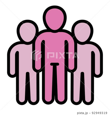 Group charity icon outline vector. Volunteer love. Help care 92949319